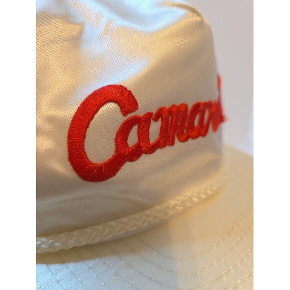 Vintage Nissin Camaro Z28 Hat Cap Satiny Material White Red Letters 90s - Picture 4 of 16